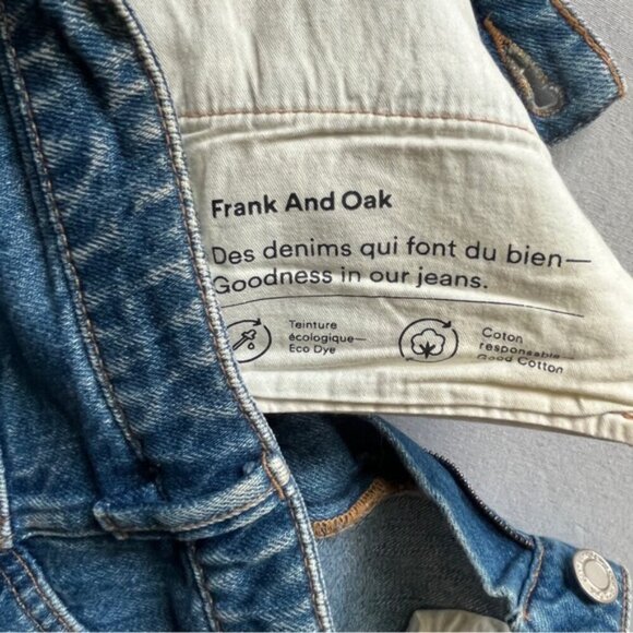 Frank & Oak Karen kick flare fit denim jeans Sz 27 - Picture 8 of 12